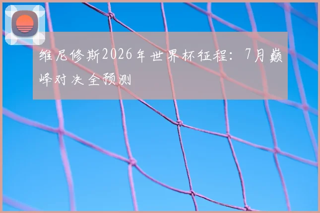 维尼修斯2026年世界杯征程：7月巅峰对决全预测
